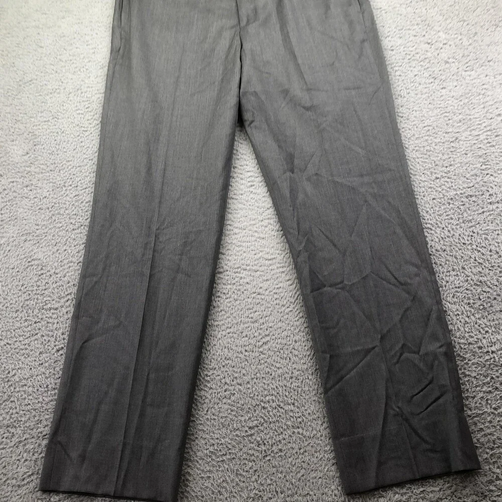 Brooks Brothers Pants Mens 38x32 Gray Wool Dress Flat Front Straight Madison Fit